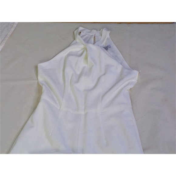 SOLD JULIA JORDAN Halter Wide Leg Jumpsuit Romper Sleeveless Ivory 10 NEW - Picture 9 of 10